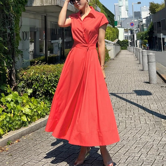 Marella cap sleeve pleated midi dress - Picture 12 of 12